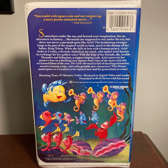 The Little Mermaid Controversial Out of Print Cover, 1st Label Black Diamond😍 - Picture 3 of 5